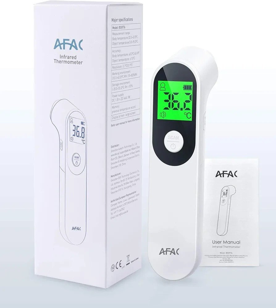 تب سنج دیجیتال غیرتماسی AFAC مدل BSX975 | تب‌سنج پیشانی مادون قرمز