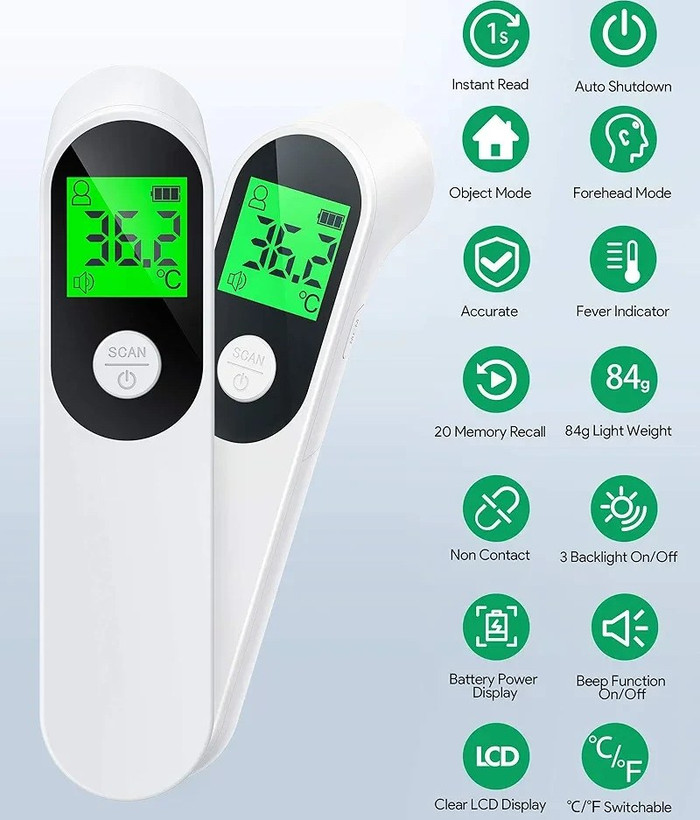 تب سنج دیجیتال غیرتماسی AFAC مدل BSX975 | تبسنج پیشانی مادون قرمز