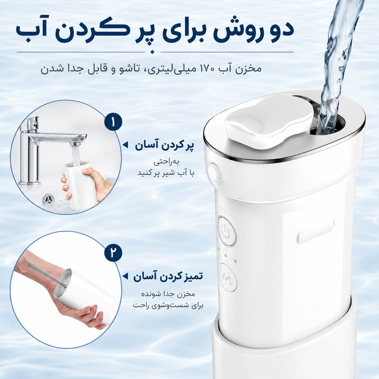 واترجت دندان شارژی SEJOY مدل SG-8002 | سه حالت شستوشو