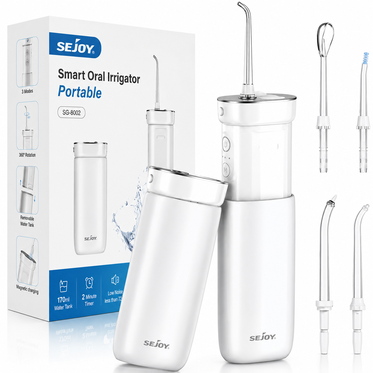 واترجت دندان شارژی SEJOY مدل SG-8002 | سه حالت شستوشو
