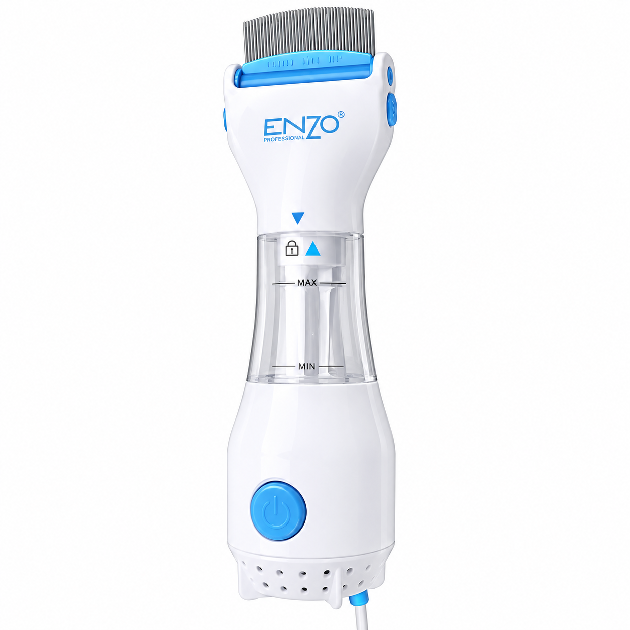 شپش‌گیر برقی انزو ENZO مدل EN-515 | شانه ضد شپش با مکش و فیلتر LED