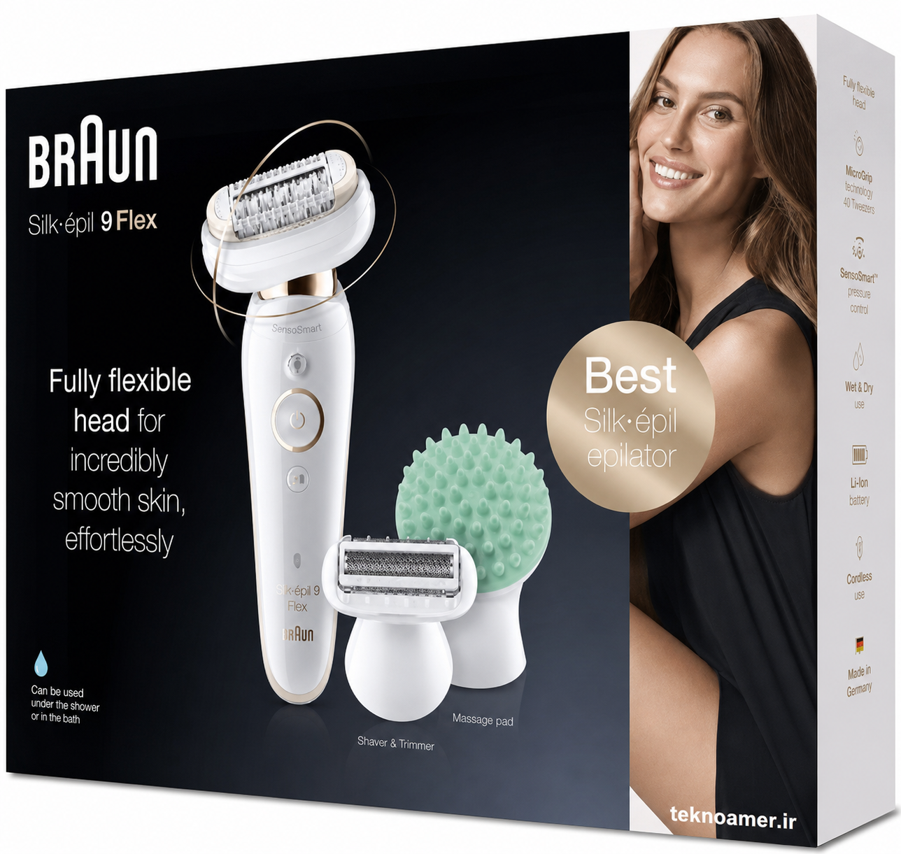 اپیلاتور براون Silk-épil 9 Flex مدل 9020 اصل | سری 9 فلکس
