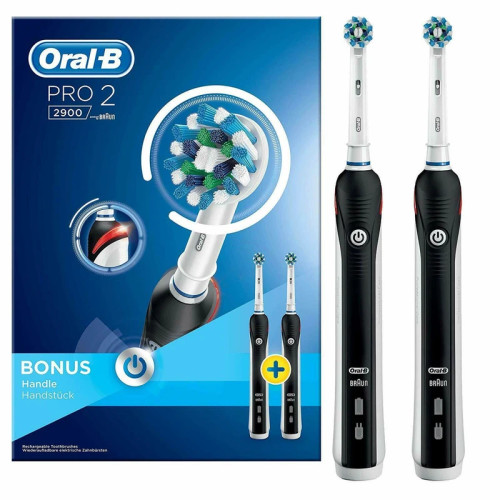 مسواک برقی اورال بی مدل Pro 2 2900 بسته ۲ عددی | Oral-B Pro 2 2900