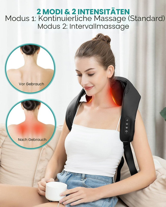 ماساژور گردن شارژی نک تک مدل NK-NM09 | ماساژور برقی گردن و شانه