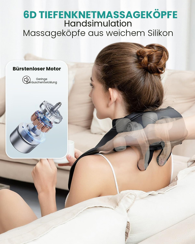 ماساژور گردن شارژی نک تک مدل NK-NM09 | ماساژور برقی گردن و شانه