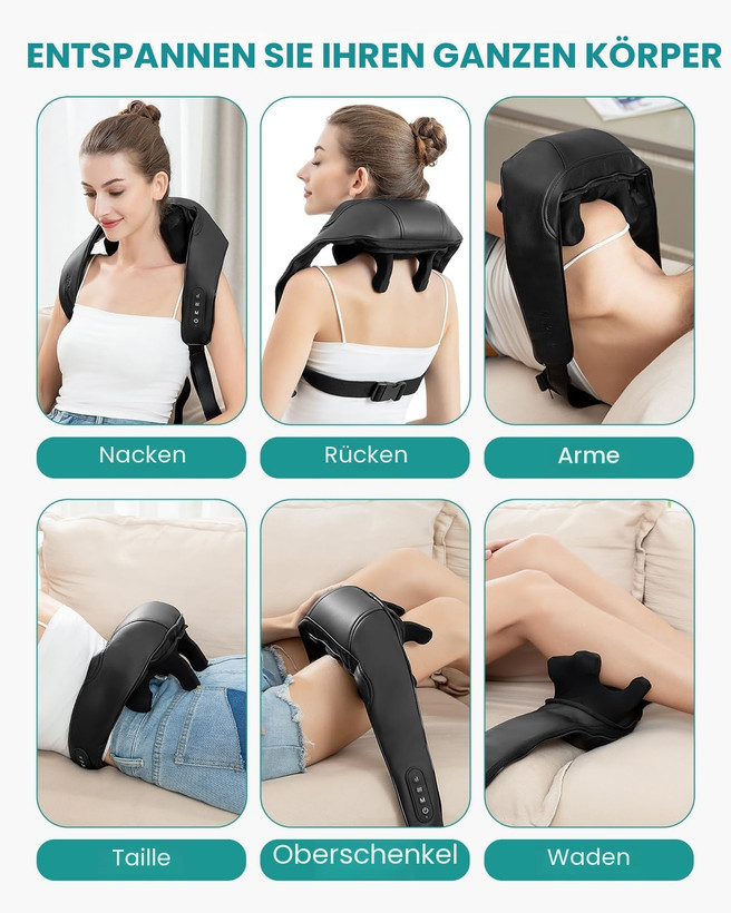 ماساژور گردن شارژی نک تک مدل NK-NM09 | ماساژور برقی گردن و شانه