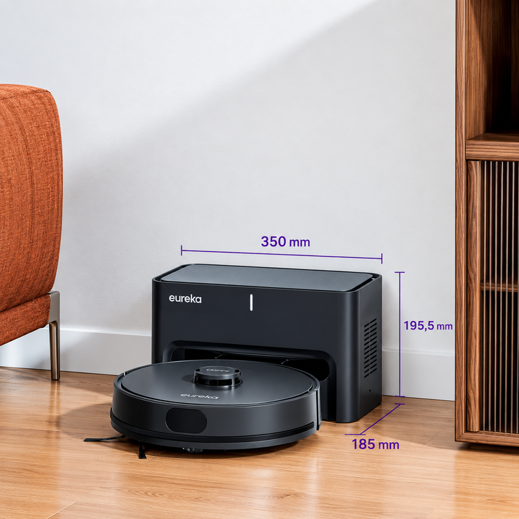 جارو رباتیک یورکا مدل E6 Plus با مکش 5000 پاسکال، LiDAR و تخلیه خودکار